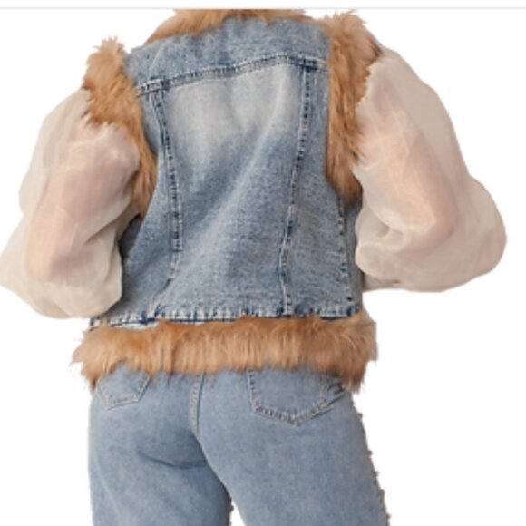 For Her NYC Denim Vest - Picture 2 of 5